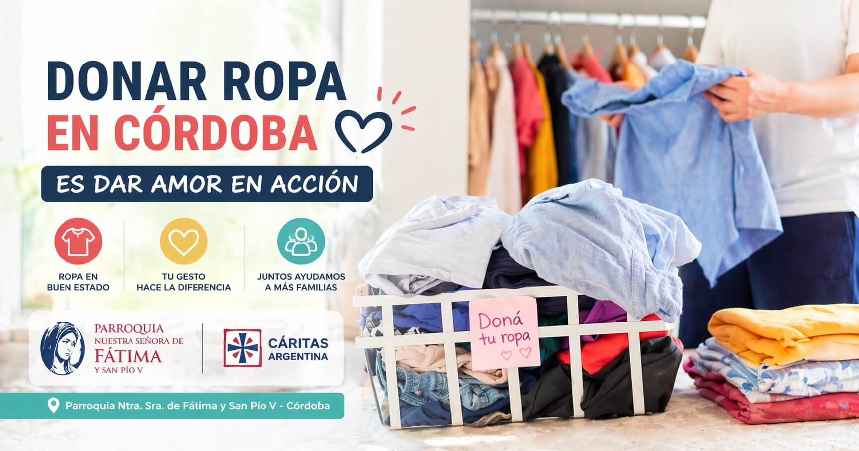 Donar ropa en Córdoba