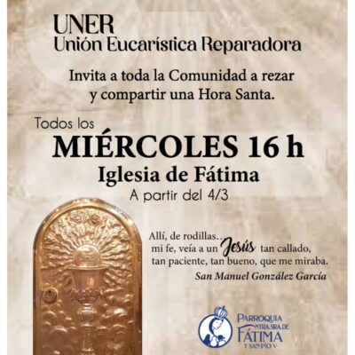 Te invitamos a rezar y compartir una Hora Santa