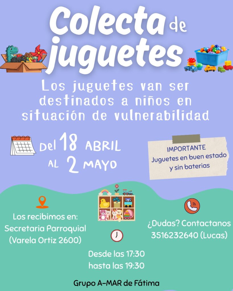 Colecta solidaria de juguetes para niños