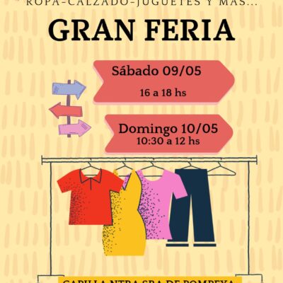 Gran Feria Solidaria en Capilla Nuestra Señora de Pompeya