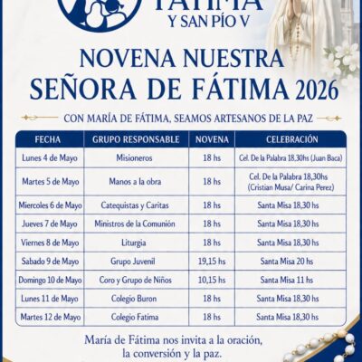 Novena Nuestra Señora de Fátima 2026
