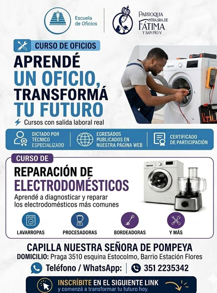 Banner del curso de reparación de electrodomésticos