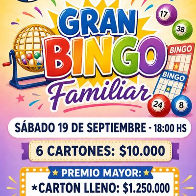 Gran Bingo Familiar en el Polideportivo Fátima