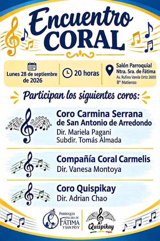 Encuentro Coral en Córdoba en la Parroquia de Fátima